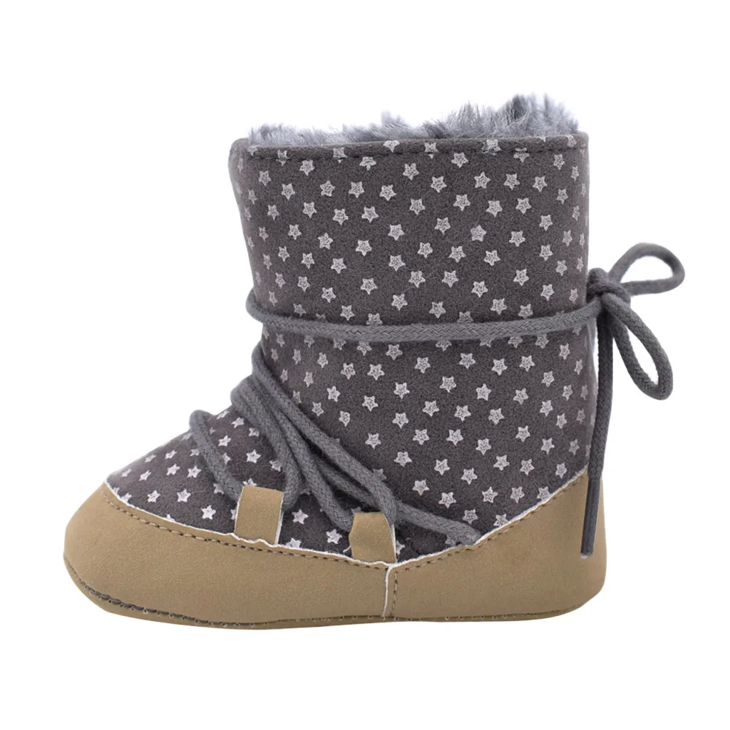 SAGACE/зимние теплые ботиночки на шнуровке для маленьких девочек и мальчиков обувь