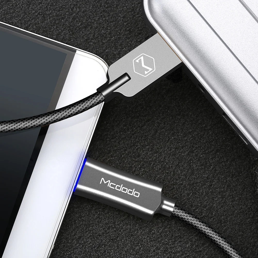10 шт./лот Mcdodo usb type C кабель QC3.0 кабель передачи данных для быстрой зарядки USB C кабель для samsung Xiaomi Mi9 Redmi Note 7 автоматическое отключение - Цвет: Gray