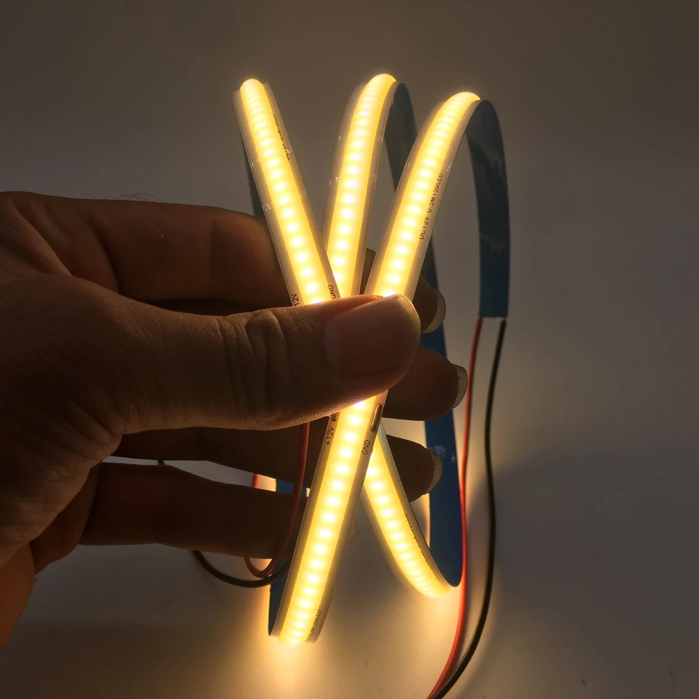DC12/24 V Высокая плотность COB/FOB Led гибкая полоса света 14 Вт/м RA80 холодный белый/теплый