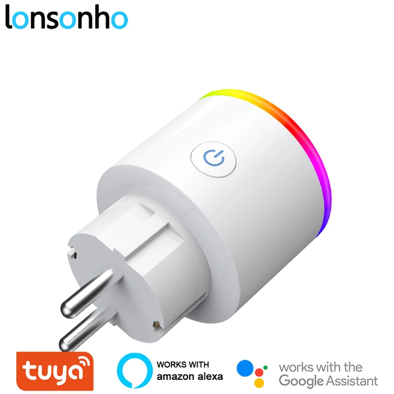 Умная штепсельная вилка Lonsonho Tuya EU умная розетка с Wi Fi мониторинг мощности