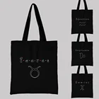 Женская Черная сумка для покупок, повседневная вместительная сумка через плечо, многоразовая Холщовая Сумка с принтом 12 созвездий