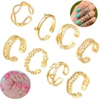 8 шт Регулируемые кольца для пальцев ног для женщин и девочек с открытым носком кольцо гипоаллергенный летние пляжные ног ювелирные изделия комплект подходит для пальцев