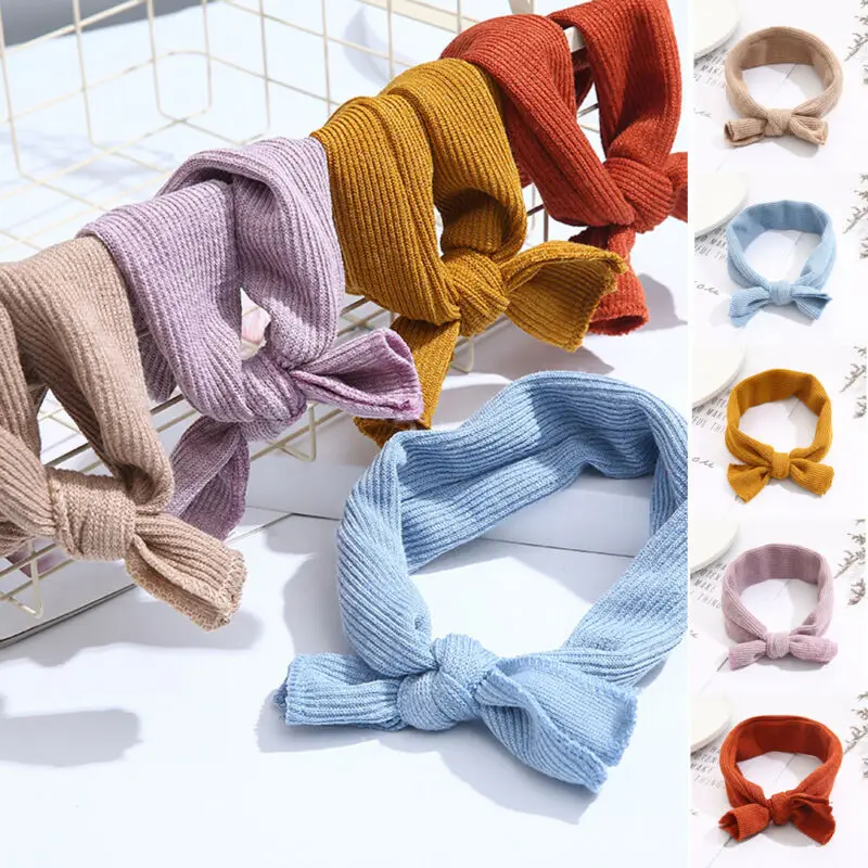 Baby Headband Toddler Infant Newborn Kids Girl Solid Bow Hair Band Accessories Hairband | Мать и ребенок
