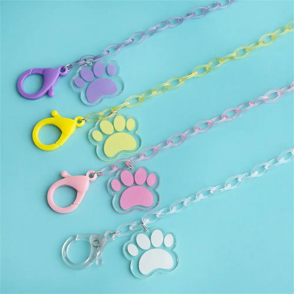 

Kid's Glasses Strap Acrylic Anti-lost Mask Lanyard Holder Creative Cartoon Cat Paw Claw Charm Sunglass Chain Strap Jewelry Gift