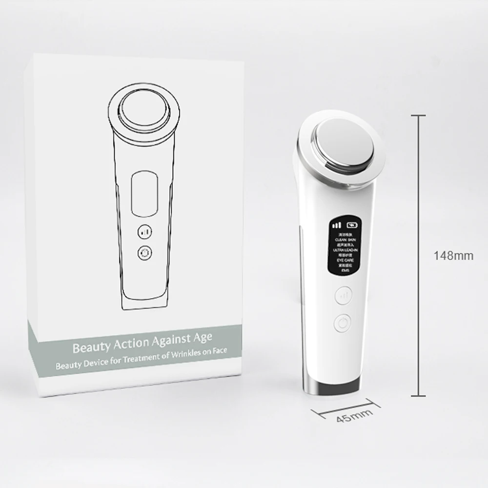 

New Ultrasonic Import Ion Beauty Instrument EMS Lift Firm Face Clean Rejuvenate Eye Care Vibration Massage Home use SPA Device