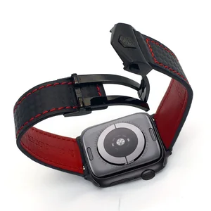 Ремешок для часов Apple Series 6, 5, 44 мм, из углеродного волокна, ремешок для Apple iWatch Band 3, 2, 42 мм