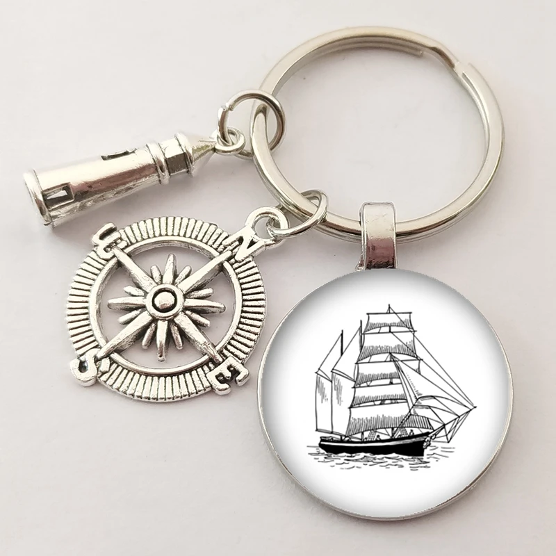 Новый брелок для ключей Лучший Друг руля маяка сумка женские и мужские ювелирные