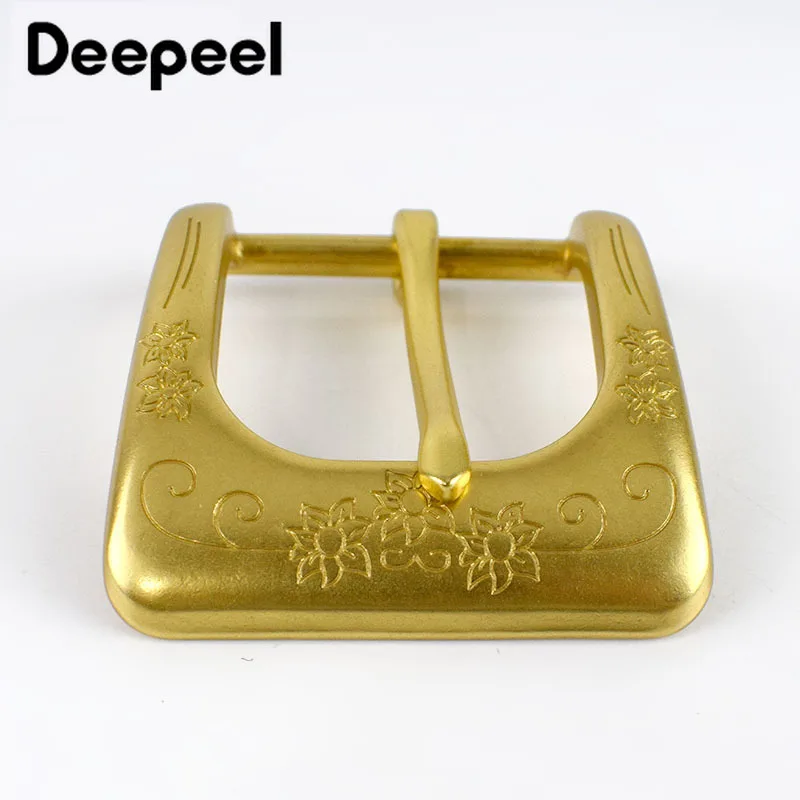 Deepeel 1 шт. ID40/35 мм твёрдая латунная пряжка для мужчин и женщин Ремни череп голова