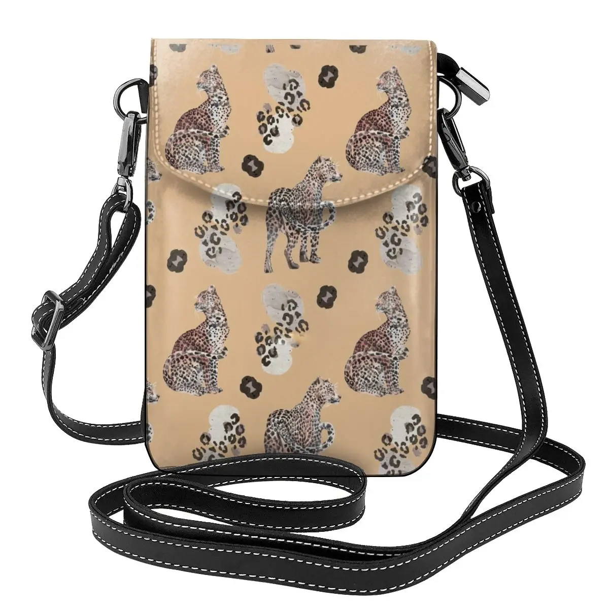 

Leopard Print Pattern Shoulder Bag Wild Animal Office Leather Women Bags Woman Bulk Retro Purse