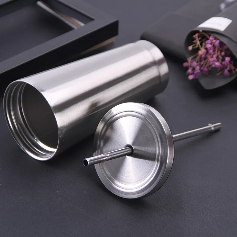 Вакуумная кружка из нержавеющей стали 20 унций с соломинкой | Дом и сад