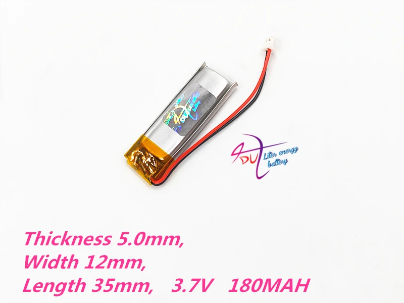 JST ZH 1 5 мм 2 pin 10x501235 3 7 V 180mAh разъем LiPo батареи литий полимерный аккумулятор для Mp3
