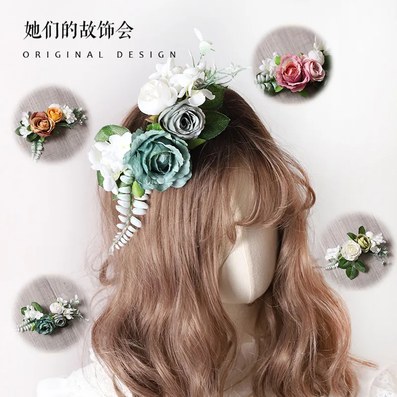 

Original hand-made hairpin multicolor artificial flower headdress accessories Lolita small things fairy fresh and sweet flower