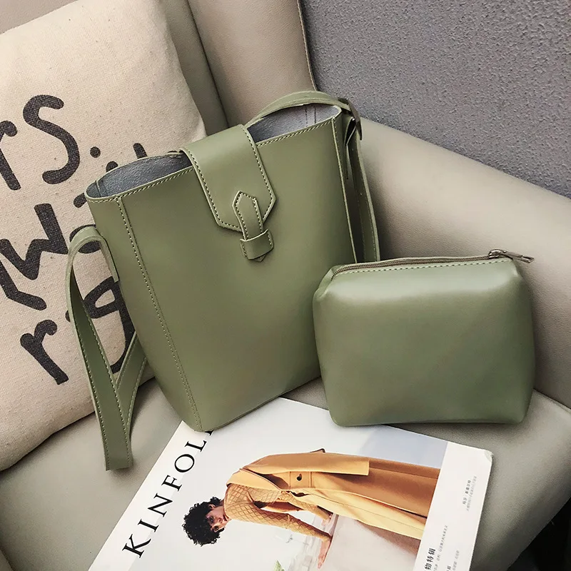 

Oswego 2021 New Women Bags PU Leather Crossbody Bag Fashion Solid Colored Date Office Career Bag Sets Green Black Brown Bags