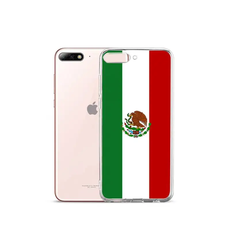 

Mexican National flag eagle red Phone Case Transparent for iPhone Samsung A S 11 12 6 7 8 9 10 20 Pro X XS Max XR Plus lite