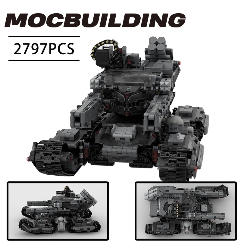

High-Tech Weapon Sentinel M7XG Razorback Assault Tank Moc building block World War II Tank Model DIY Sets children's toy gift