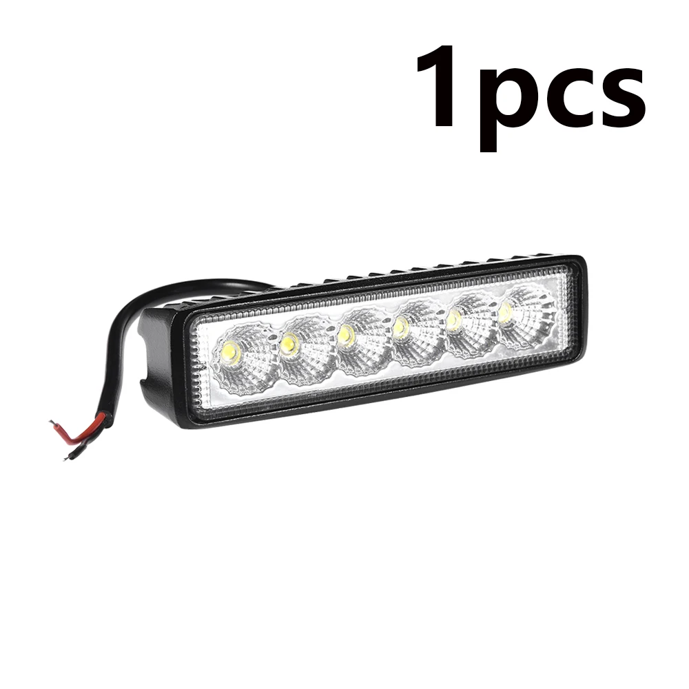 6in 18w Flood light Led-светильник-Бар 18 Вт 48 Вт 42 Вт 54 Вт Светодиодный светильник для 4x4 внедорожника 12В 24В светодиодный рабочий светильник для туман светильник Реверсивный светильник светодиодный Подсветка - Цвет: 6in 18w Flood light