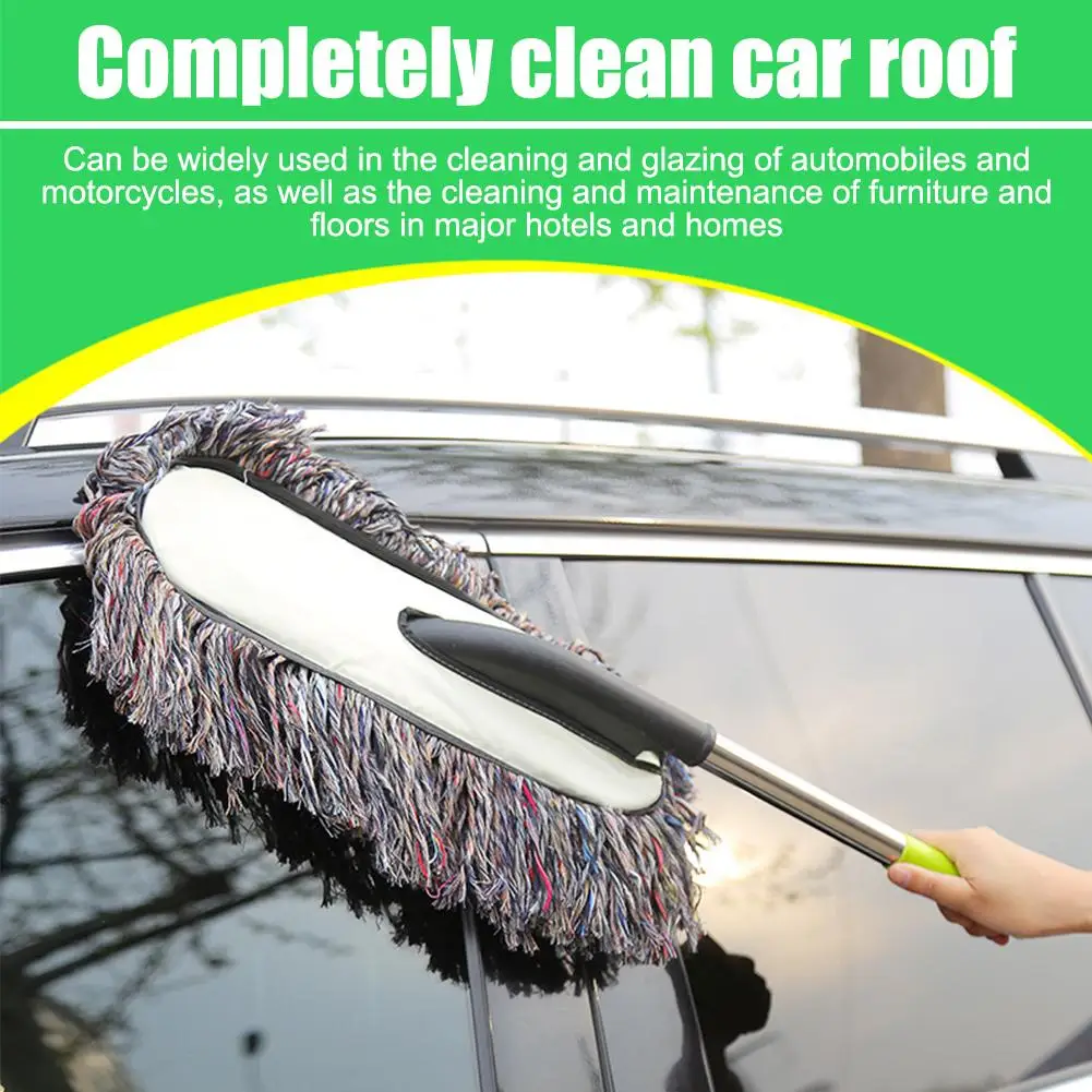 

67cm Car Cleaning Brush Telescoping Long Handle Auto Accessories Car Wash Brush Cleaning Mop Chenille Broom