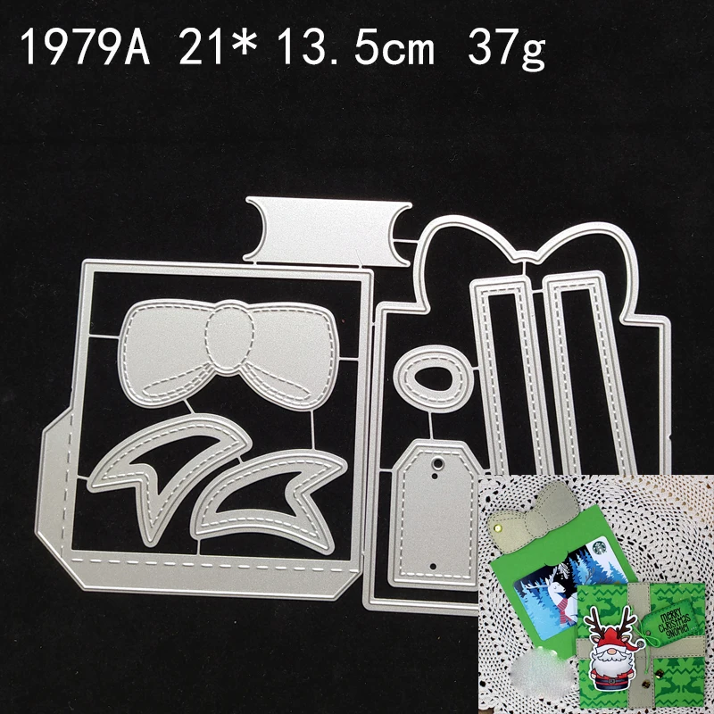 

Metal cutting dies Gift Box Slider cut die mold card Scrapbook paper craft knife mould blade punch stencils