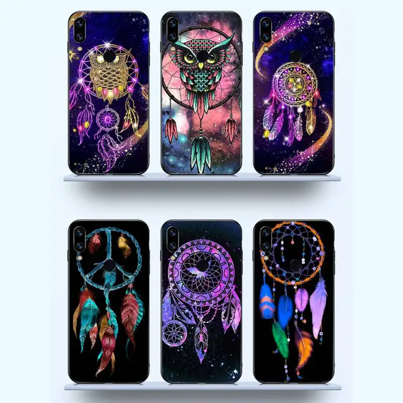 

dream catcher blue Phone Case For Xiaomi Redmi note 7 8 9 11 t s 10 A pro lite funda shell coque cover