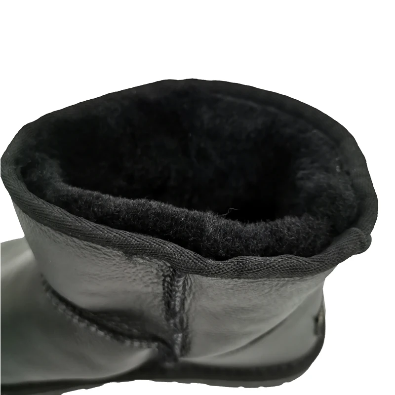 Брендовые женские сапоги из 100% натуральной овечьей кожи с шерстью зимние на