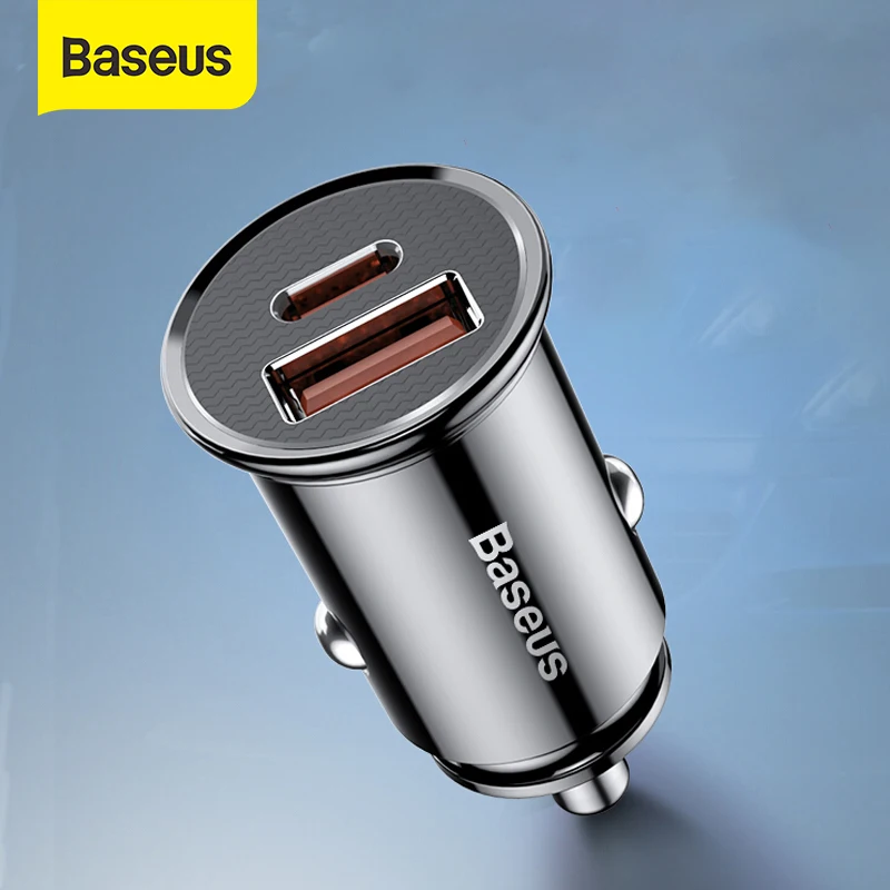 Baseus Автомобильное зарядное устройство быстрая зарядка 30 Вт 4 0 3 USB для Iphone X XS Max SCP