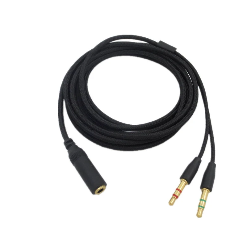 

For -Razer Earphone Audio Cable Headphone Adapter Splitter Headset Microphone For -Razer Electra/Kraken PRO 7.1 V2/Hamme