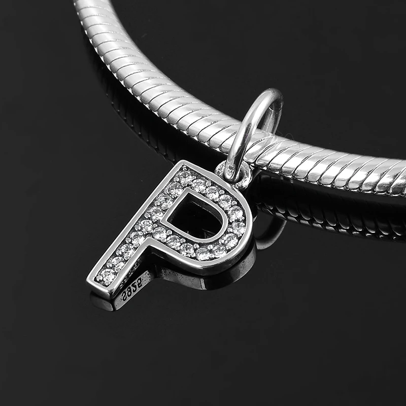 Бусины-подвески из серебра 925 пробы с буквами P | Украшения и аксессуары