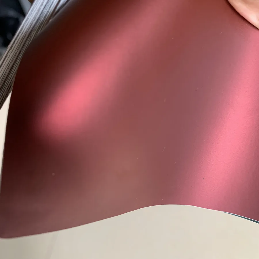 Керамическая атласная винно красная виниловая оболочка для автомобиля с