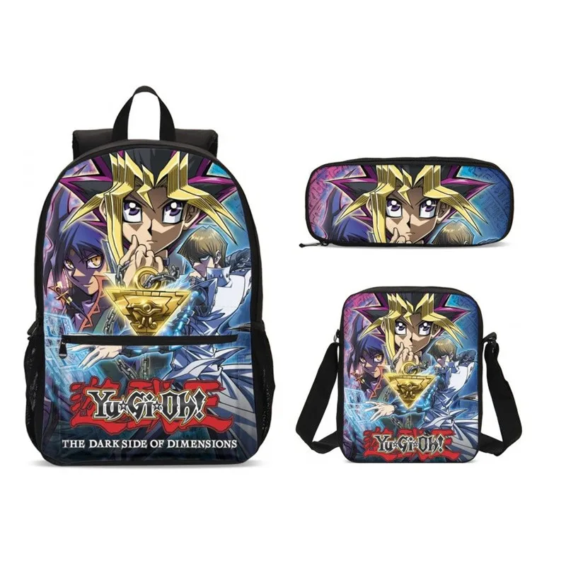 3 шт./компл. портфель школьные ранцы для мальчиков и девочек с рисунком аниме