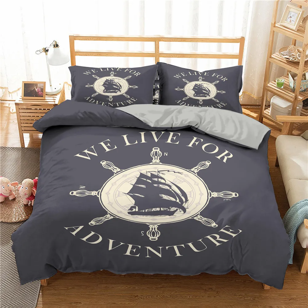 

3D Printed Bedding Sets Retro Compass Duvet Cover 200 King Queen King Twin Bed With Pillowcase Bedclothes No Bed Sheet Set