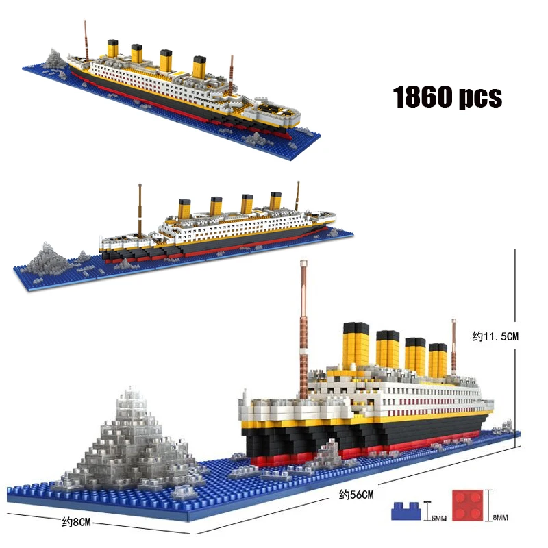 

Модель круизного лайнера «Титаник», 1860 шт.
