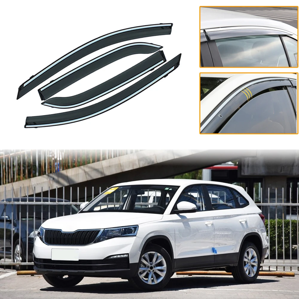 Автомобильный Стайлинг ABS дым Окна Автомобиля Козырьки для SKODA KAMIQ автомобиля Защита от солнца и дождя ветровые дефлекторы 4 шт
