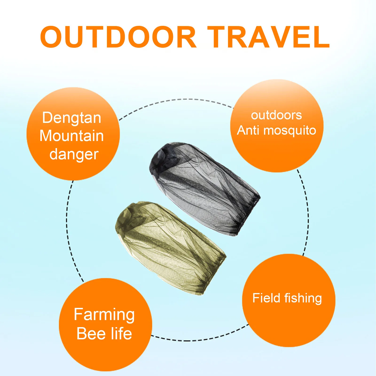 

Outdoor Fishing Hat Portable Outdoor Mosquito Hat Lightweight Anti-insect Headgear Anti-insect Net Anti-mosquito Head Face Net