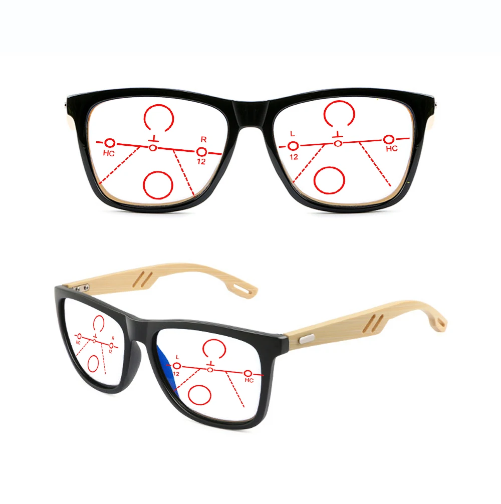 

Pure Natural Bamboo Wood Comfortable Progressive Multifocal Reading Glasses +0.75 +1 +1.25 +1.5 +1.75 +2 +2.25 +2.5 +2.75 To +4