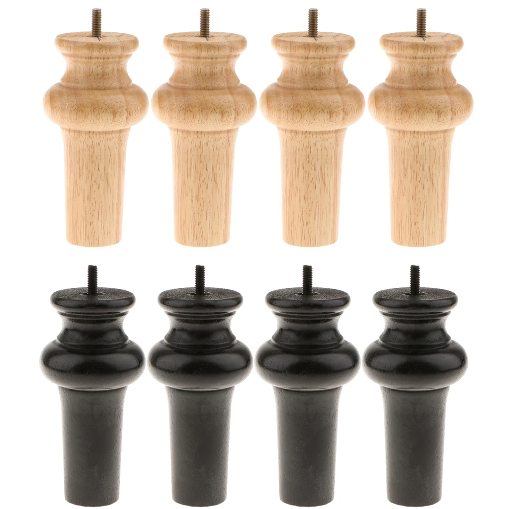 4-Pack Wooden Tapered Sofa Legs Cupboard Furniture Replacement Feet Plinth 15cm |