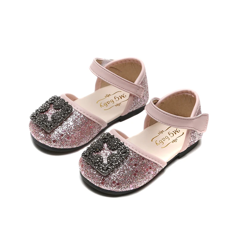 

Spring 2020 children's princess shoes girls children's wedding shoes sequins girls sandals