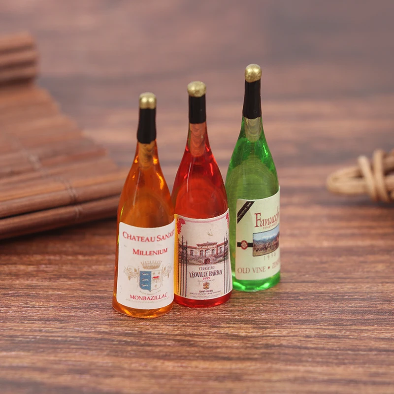 Wine Glass Dollhouse Kitchen Accessories - Mini Dollhouse Living Room Bar Kitchen Accessories