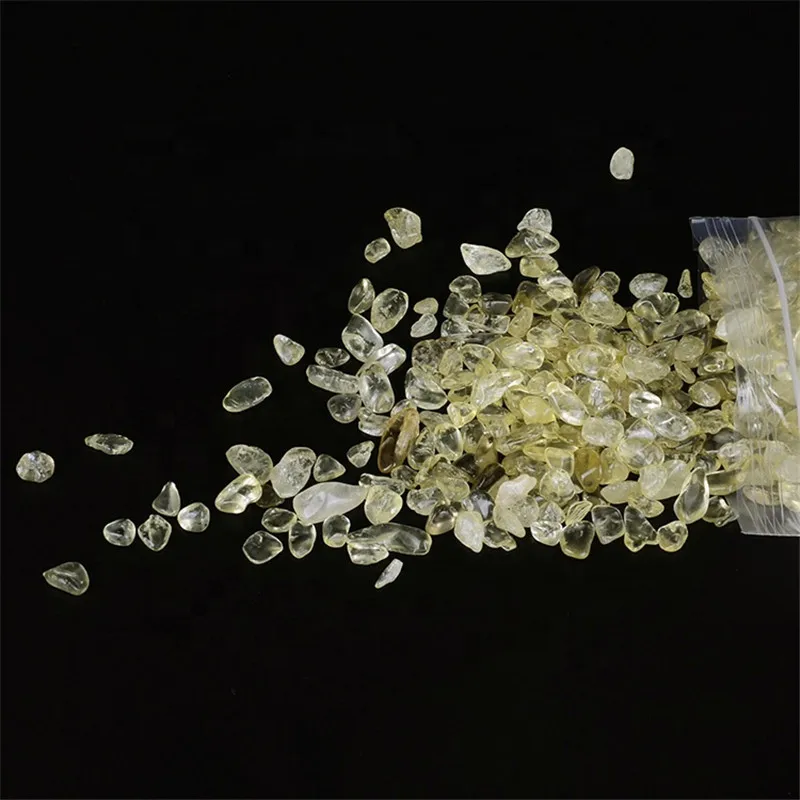 

100g Natural Brazilian Citrine Quartz Crystal Gravel 7mm-9mm for Healing