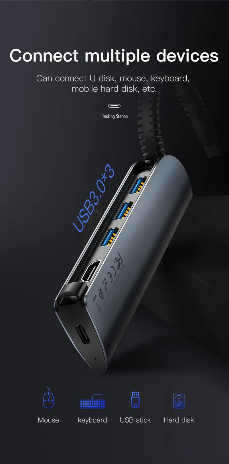 док станция для ноутбука 4 в 1 т