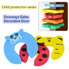 5 шт.лот силиконовые дверные ворота, дверные ограничители, декоративная дверная пробка, уход за ребенком, мультяшное животное, глушитель для защиты детей
