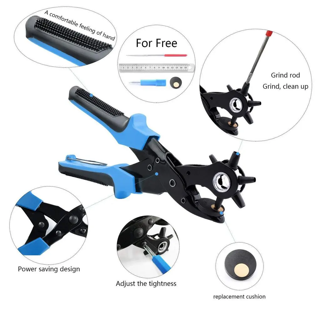 

Punch Plier Hole Punching Machine Round Hole Perforator Tool Make Hole Puncher For Watchband Belts Saddle
