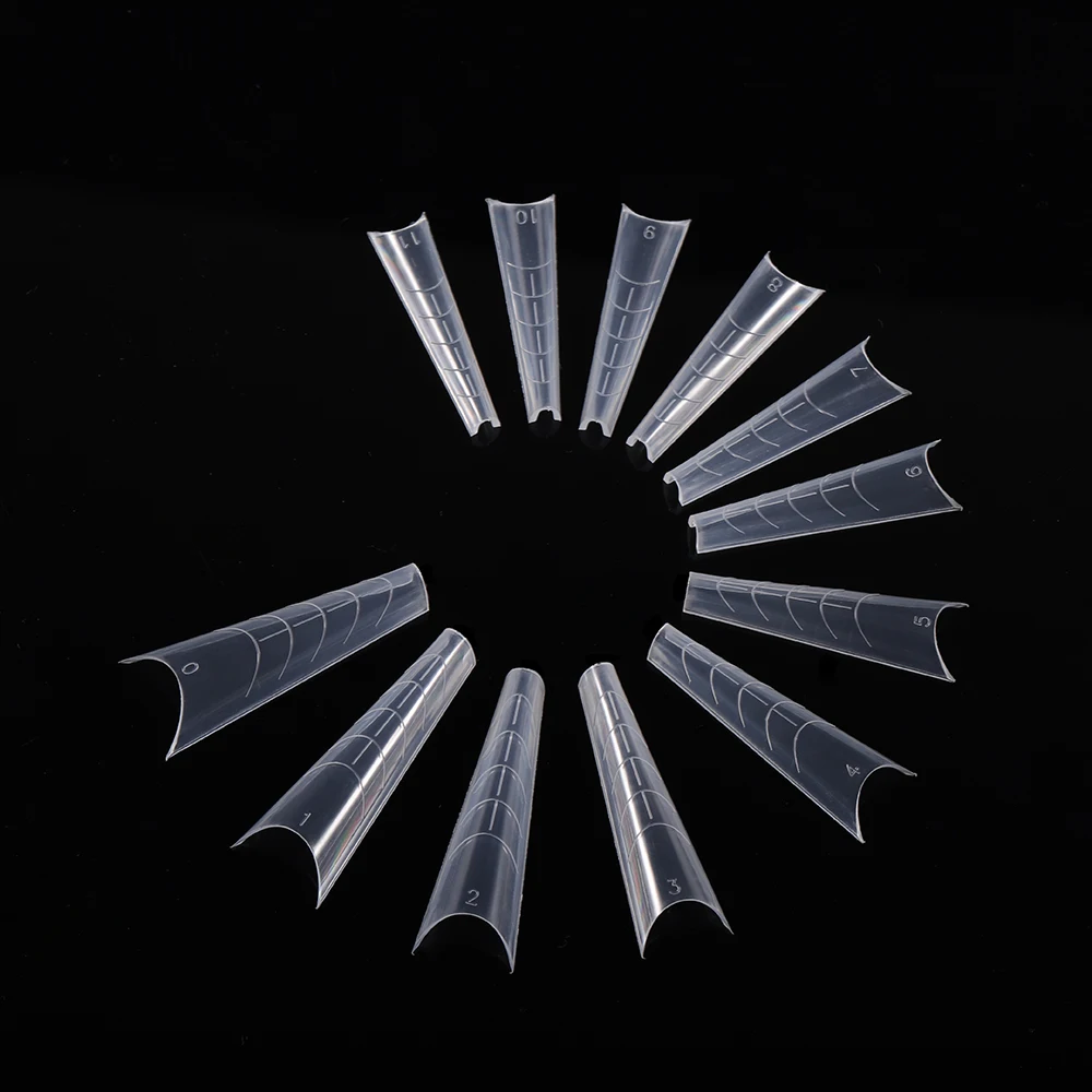 100 шт прозрачная двойная гвоздь система для 3D УФ гель акриловый накладки