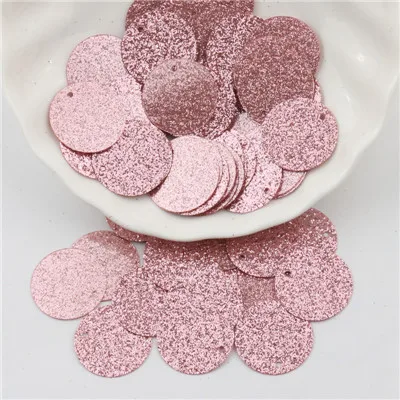 pink 20g Flat Round Sequins Loose Paillettes 20mm Sewing Cloth Wedding Home Decoration Sequin For Crafts Lentejuelas Costura 20g - Цвет: pink 20g