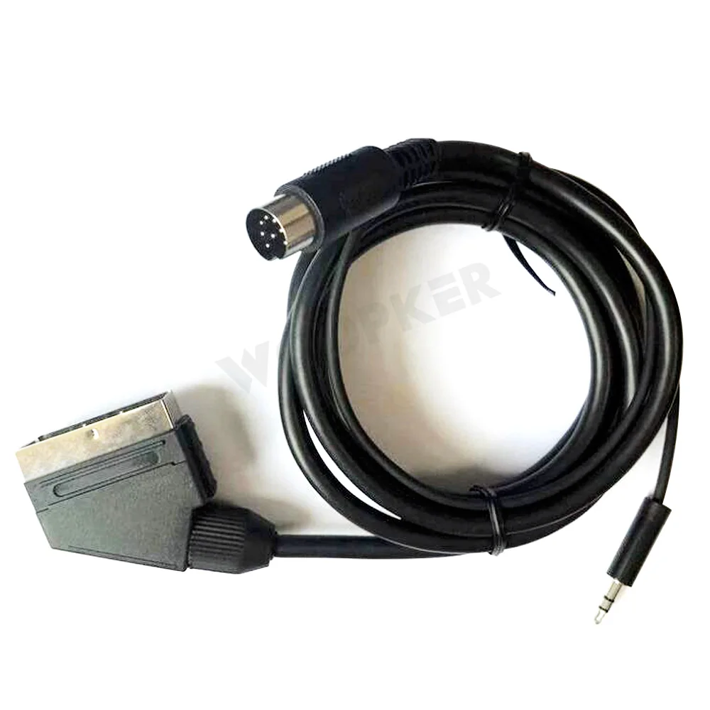 Кабель 1 8 м RGB Scart с аудиоадаптером 3 5 мм для Sega Genesis I TV Lead Connect Wire PAL 6 футов |