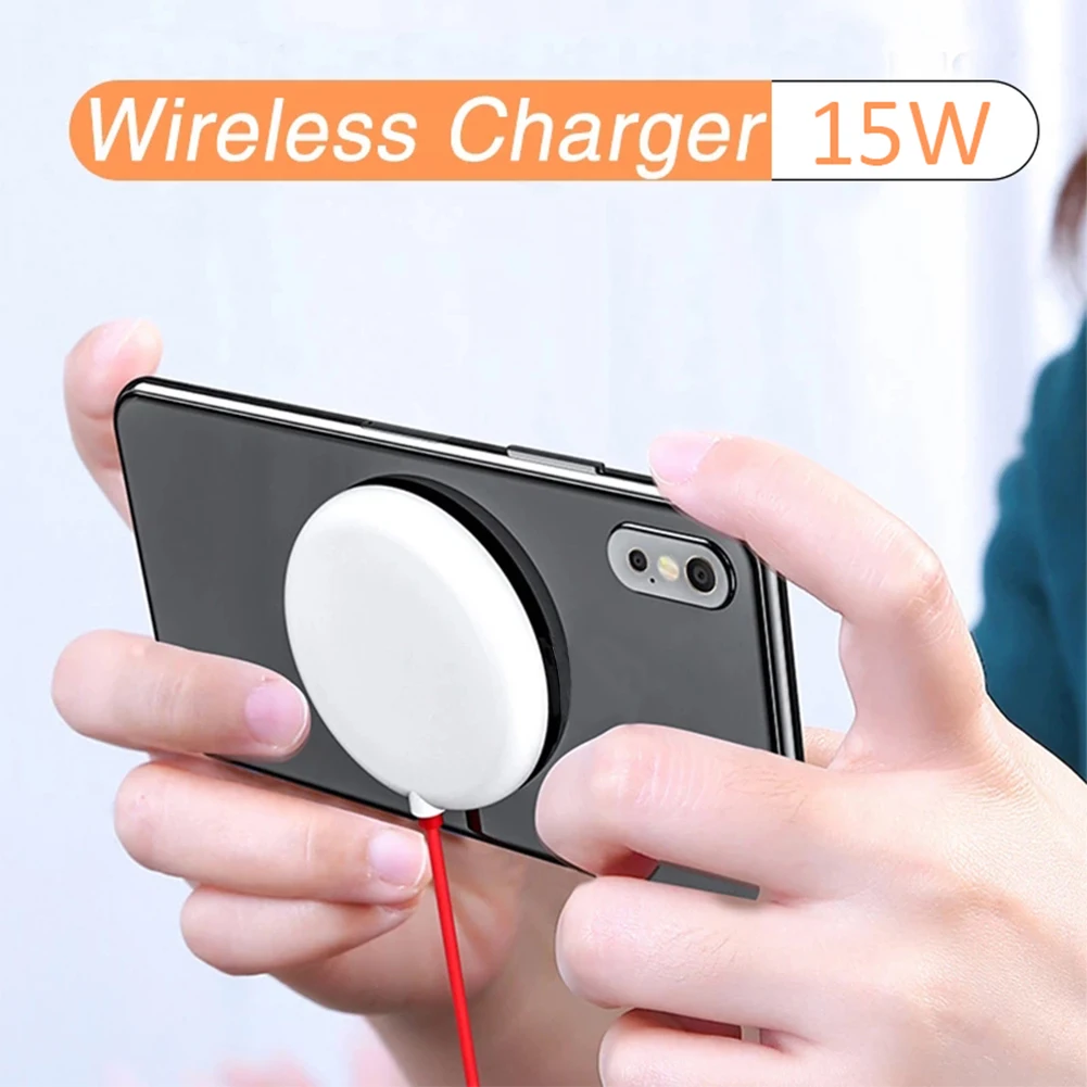 

Phone Charging Pad Wireless Sucker Stand Dock Quick Charging Mini Portable 15W Compatibale With IPhone Samsung Mini Charging Pad