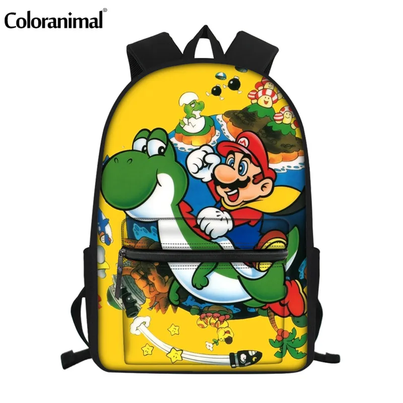 Coloranimal/японский аниме/Super Mario Bros/Школьный рюкзак для девочек и мальчиков, детский рюкзак с 3D принтом, Детский комплект, рюкзак, сумки на плечо - Цвет: HMC1440Z58