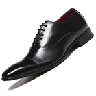 Mazefeng Новые Роскошные итальянские лакированные кожаные мужские синие Черные свадебные туфли оксфорды на шнуровке офисные деловые мужские модельные туфли