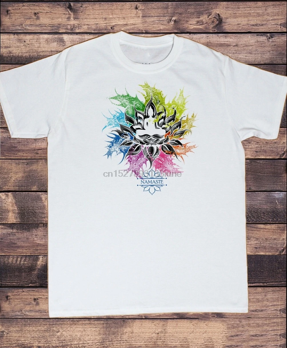 Мужская футболка Будда медитация Йога цветочный Хобо Boho принт Ts1138 свободный