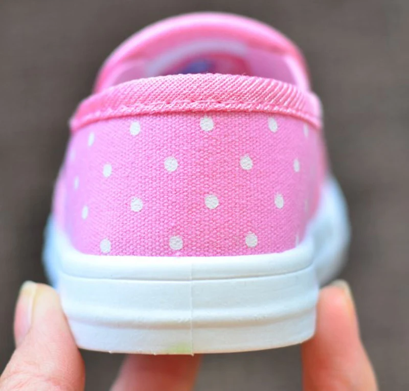 Girls Canvas Shoes Slip On Pink Denim Baby Loafers Kids Lovely Footwear Nina Zapatos Chaussure SandQ 2021 Spring Autumn New