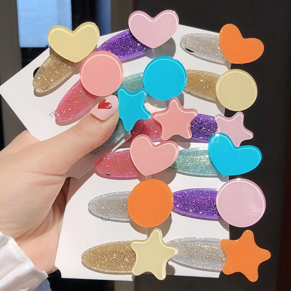 3 шт./компл. фантазия разноцветный принт Для женщин заколка для волос с блестками